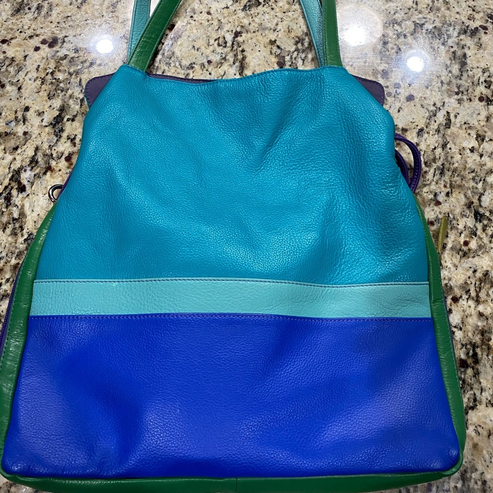 Fun colorful leather purse